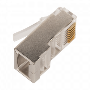 Коннектор RJ45 тип EZ, 8P8C, STP, Cat.5e, универсальный, покрытие 50 микрон,100 шт.